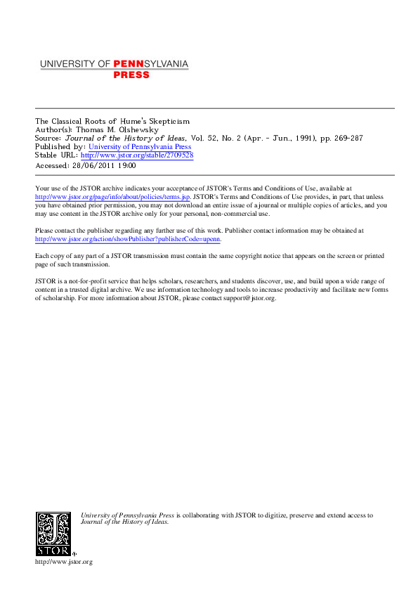 Hume philosophy of self picture