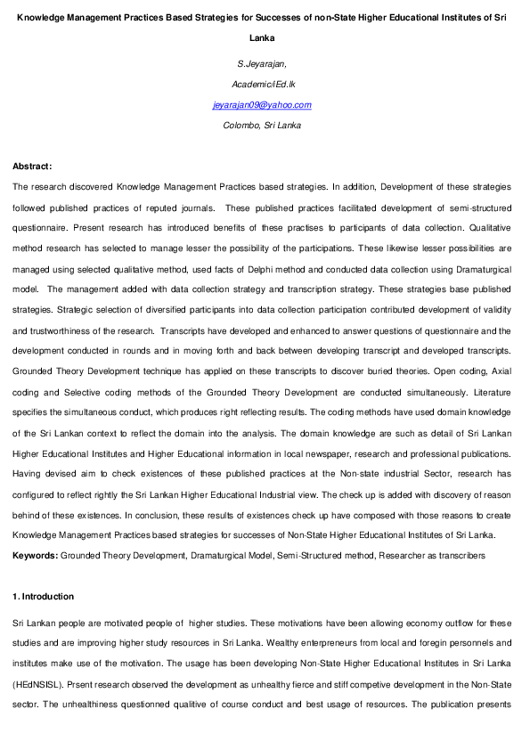 (DOC) Knowledge Management Practices Based Strategies for Successes of ...