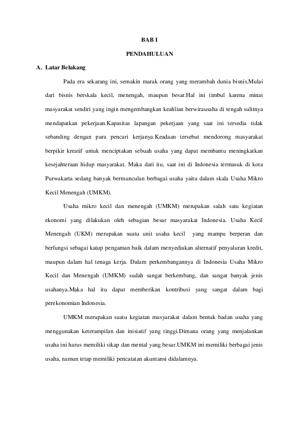 Doc Contoh Laporan Pkl Bab I Muhammad Ridwan Lugastyandi Academia Edu