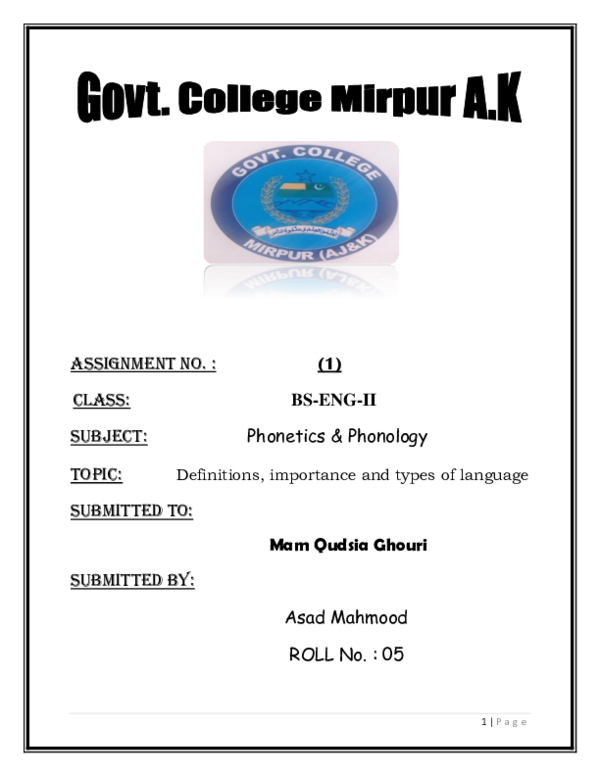 (DOC) Language, its importance and its types ( verbal and non verbal