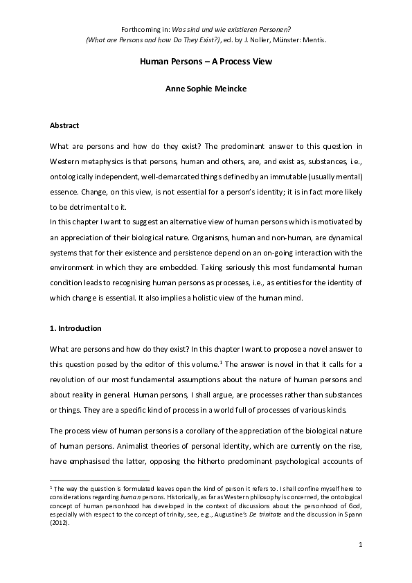 essence of a person definition