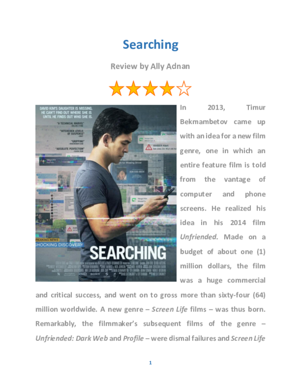 (PDF) Film Review: Searching