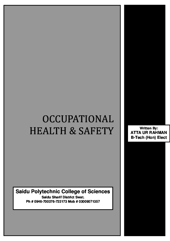Pdf Lecture Notes For Environmental Health Students Occupational Pdf Lecture Notes For Environmental Health Students Occupational
