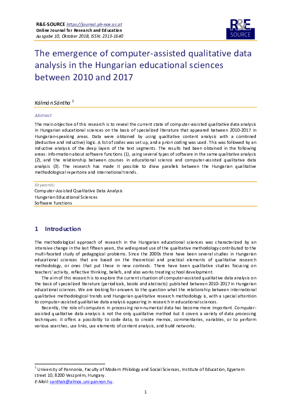 (PDF) The emergence of computer assisted qualitative data analysis in ...
