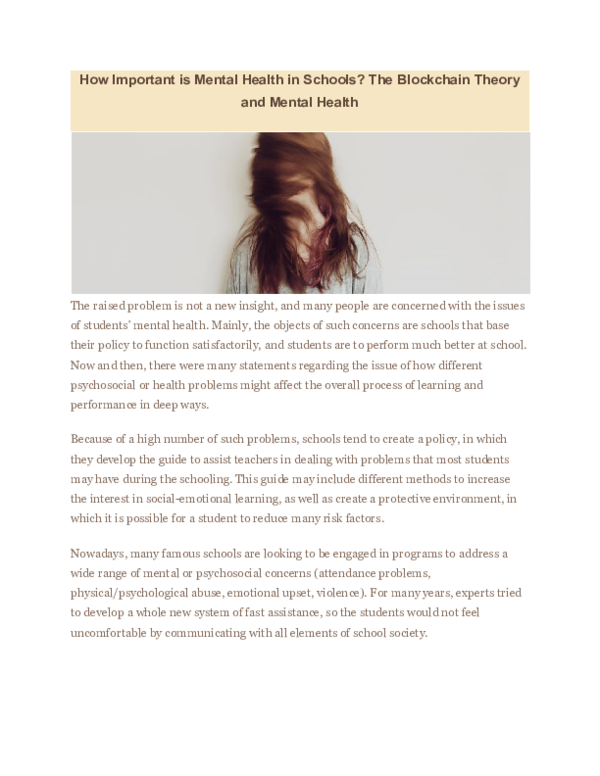 (PDF) How Important is Mental Health in Schools.pdf