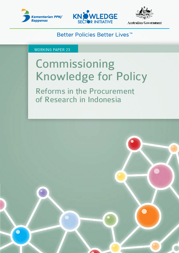 (PDF) Commissioning Knowledge for Policy: Reforms in the Procurement of ...