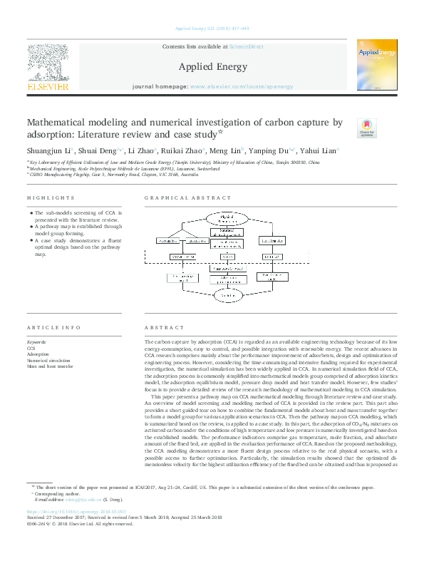 (PDF) Mathematical modeling and numerical investigation of carbon ...