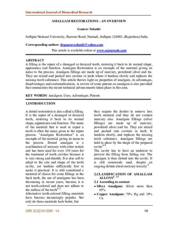 PDF Télécharger amalgam composition Gratuit PDF