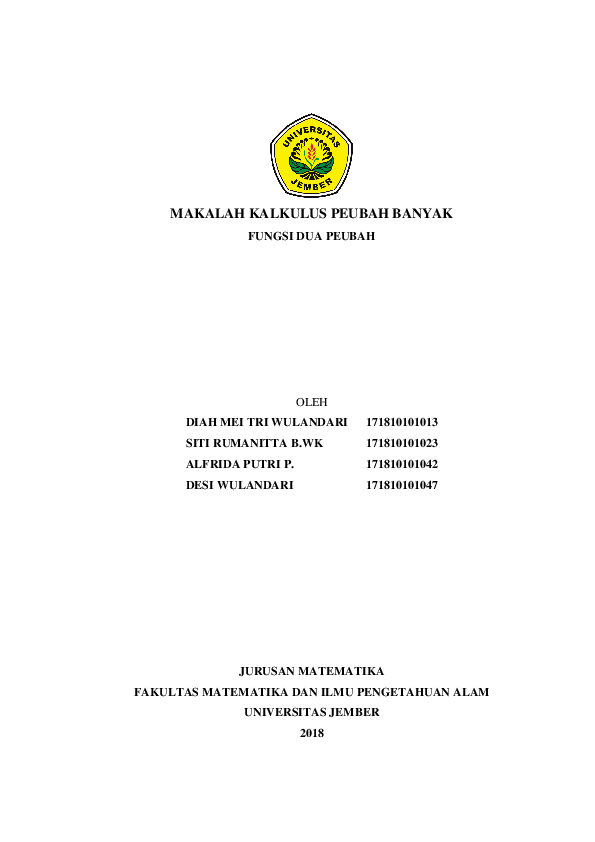 (DOC) MAKALAH KALKULUS PEUBAH BANYAK.docx alfrida putri