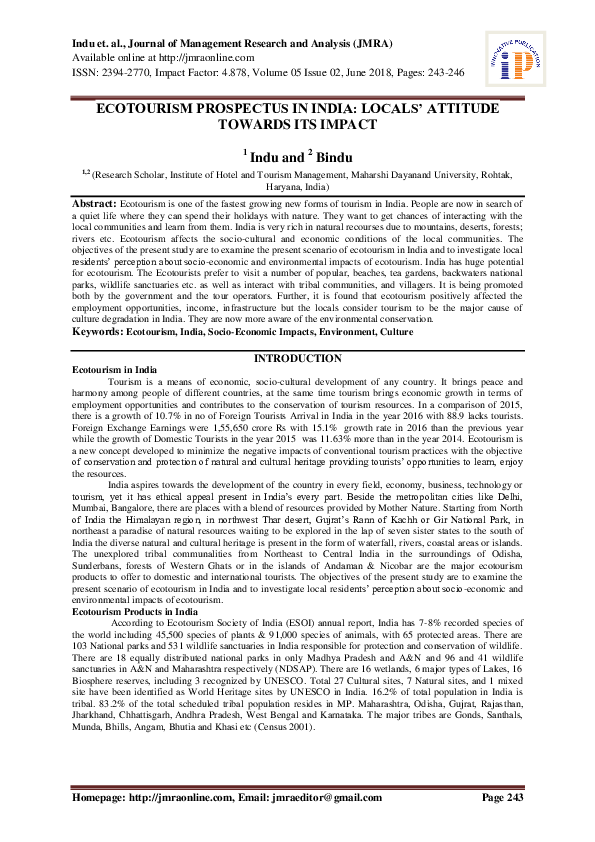 Ecotourism india essay image