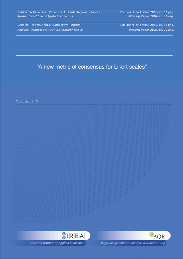 (PDF) A new metric of consensus for Likert scales