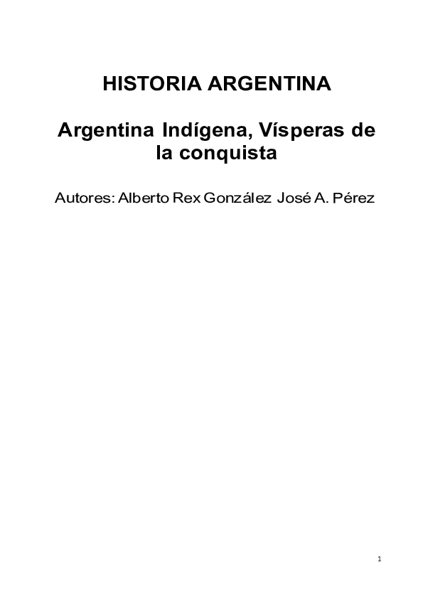(PDF) HISTORIA ARGENTINA Argentina Indígena, Vísperas de la conquista