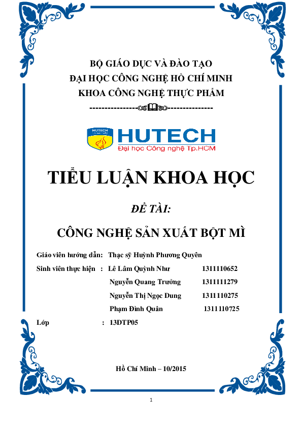 First page of “CÔNG NGHỆ SẢN XUẤT BỘT MÌ (LÚA MÌ).docx”
