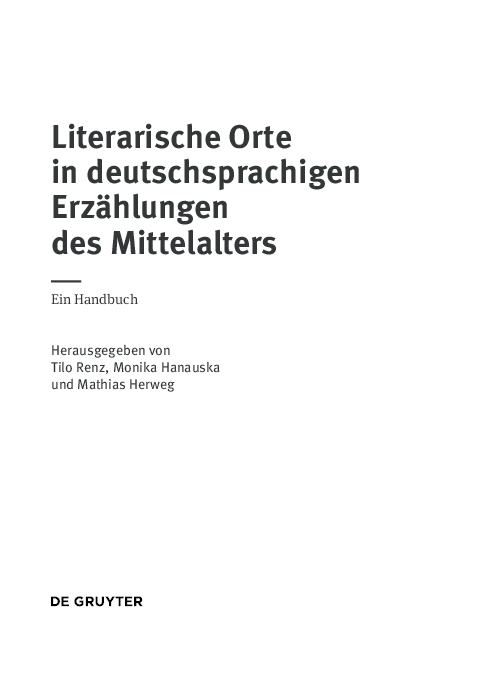 Literarische Gattungen übersicht Pdf (PDF) Literarische Orte in deutschsprachigen Erzählungen des
