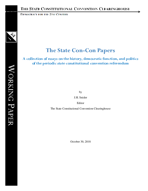 (PDF) The State Con-Con Papers