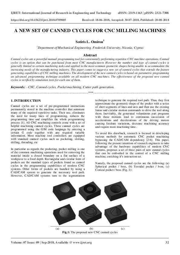 (PDF) A NEW SET OF CANNED CYCLES FOR CNC MILLING MACHINES Editor IJRET Academia.edu