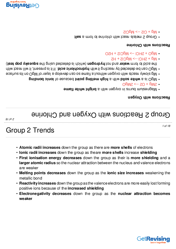 (PDF) Group 2 Reactions with Oxygen and Chlorine Reactions with