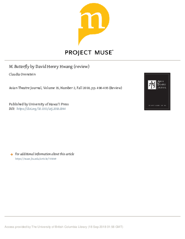 m butterfly free download pdf