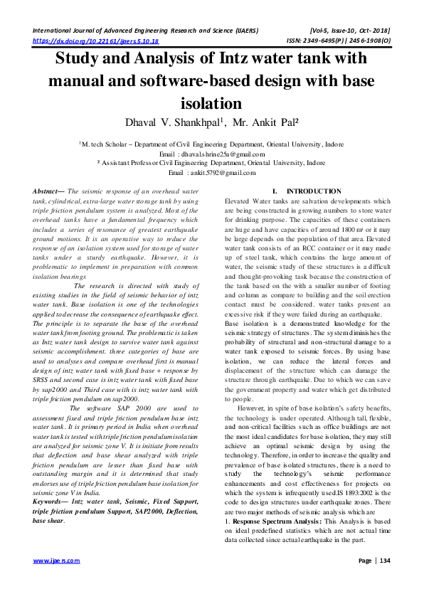 Water tank load calculation picture