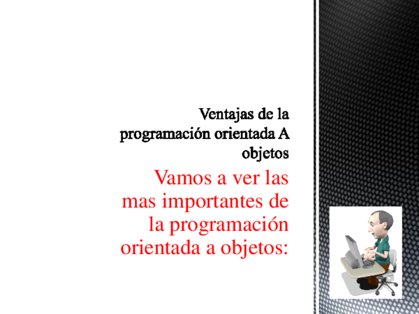 (PPT) Ventajas de la programacion orientada A objetos