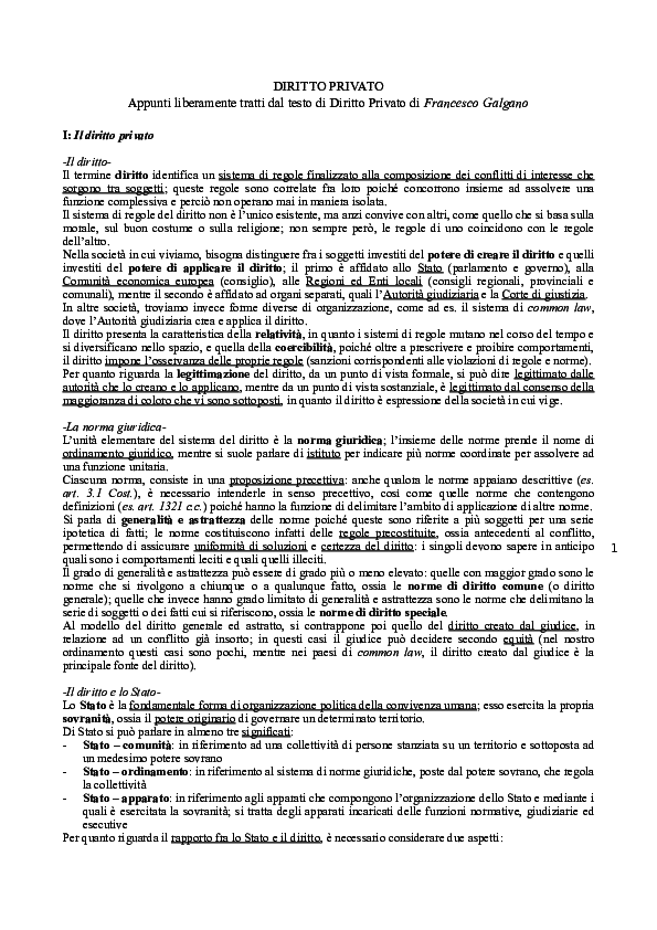 (PDF) Diritto Privato