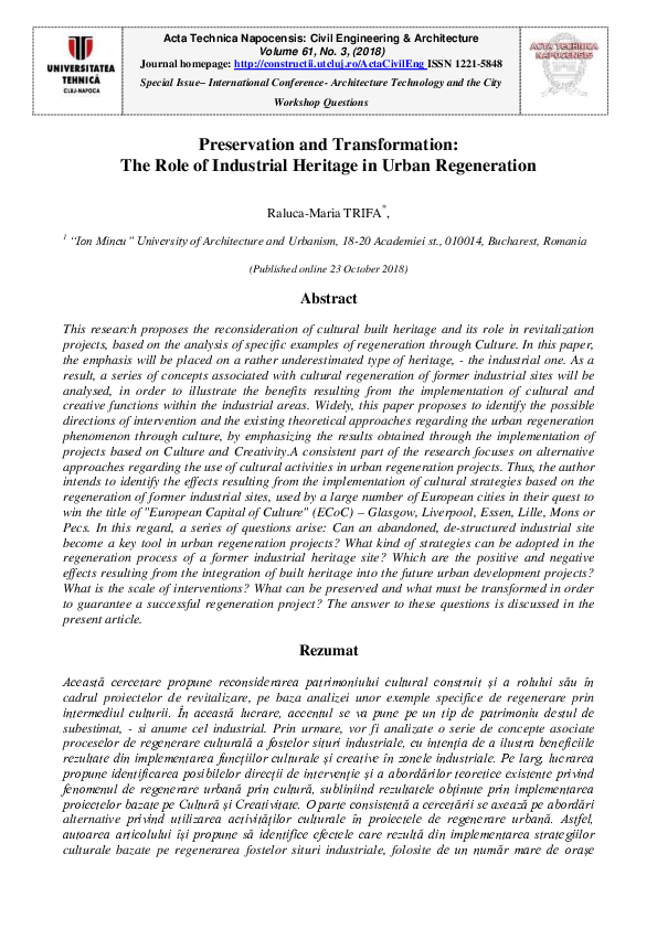 Urban regeneration essay 06 picture