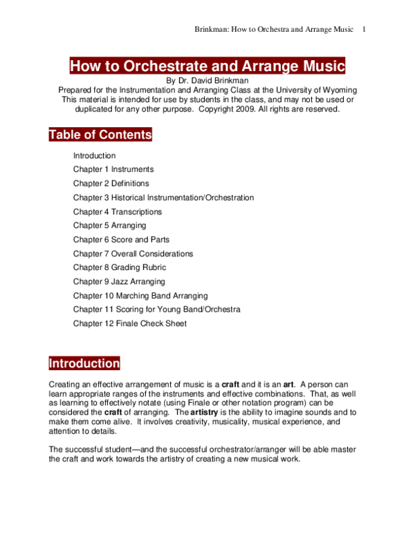 (PDF) How to Orchestrate and Arrange Music Matt Vail Academia.edu