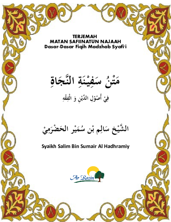 (PDF) TERJEMAH MATAN SAFIINATUN NAJAAH DasarDasar Fiqih