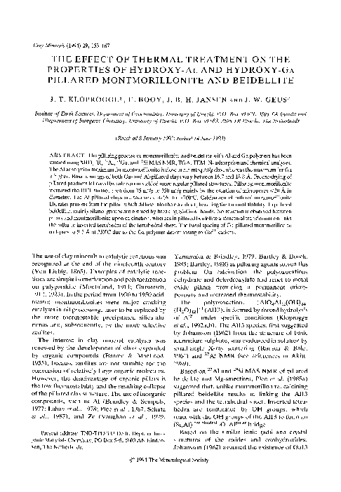 Pdf The Effect Of Thermal Treatment On The Properties Of Hydroxy