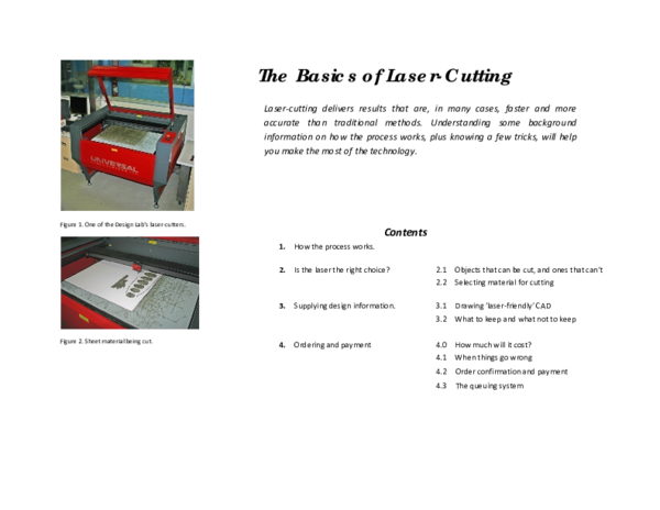 (PDF) The Basics of Laser-Cutting