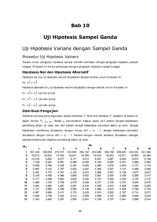 Pdf Uji Hipotesis Sampel Ganda Vava Amarullah Academia Edu