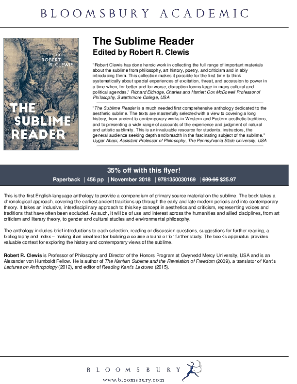 The Kantian Sublime and the Revelation of Freedom
