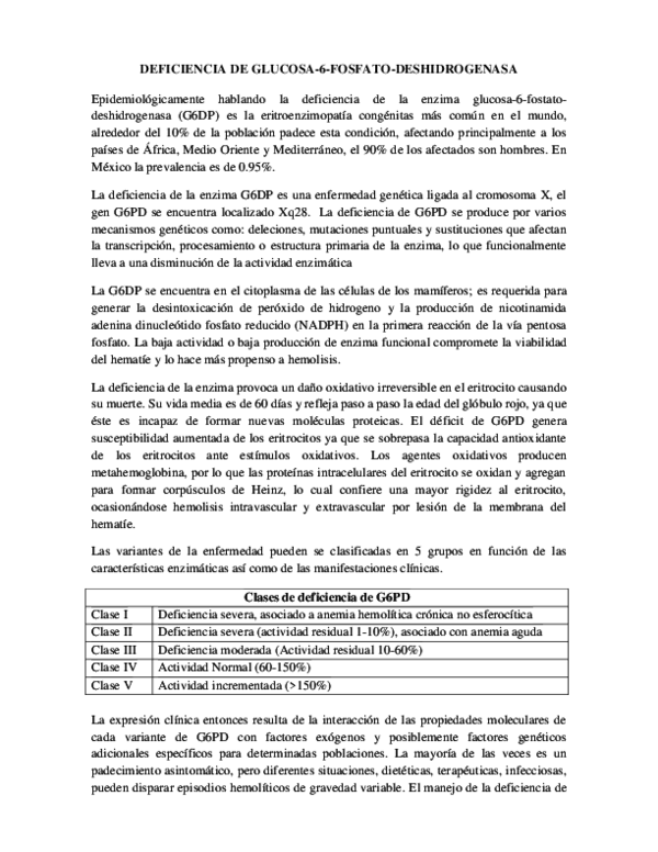 (DOC) DEFICIENCIA DE GLUCOSA-6-FOSFATO-DESHIDROGENASA