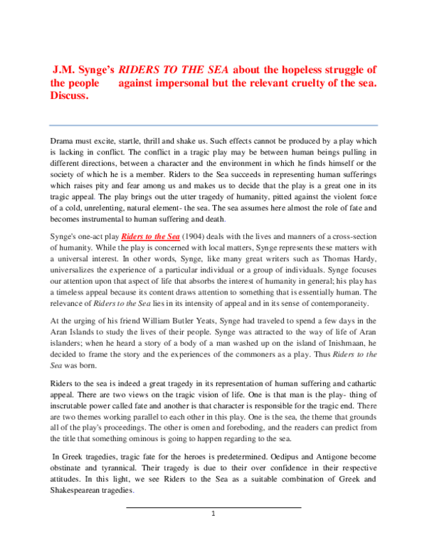 riders to the sea title pdf research paper on riders to the sea