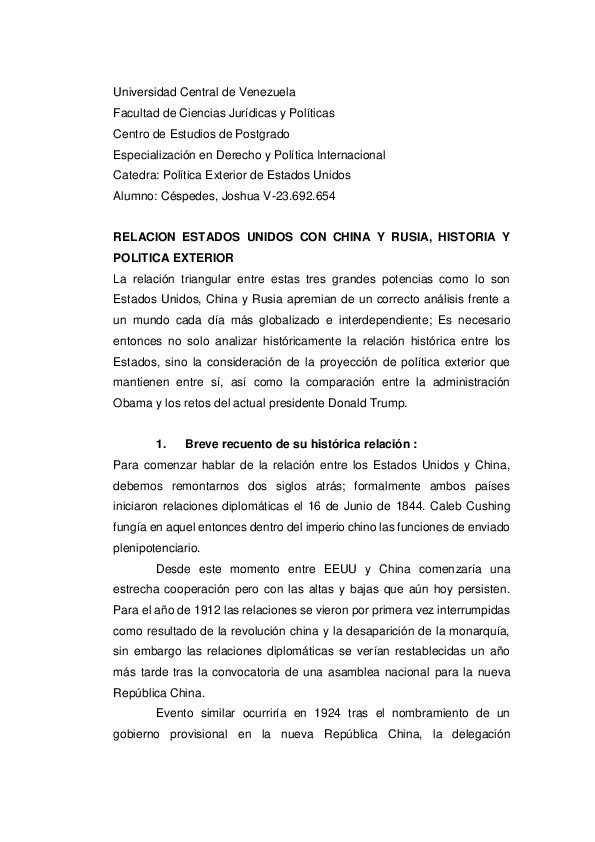 (PDF) ESTADOS UNIDOS, RUSIA Y CHINA BREVE INTRODUCCIÓN AL