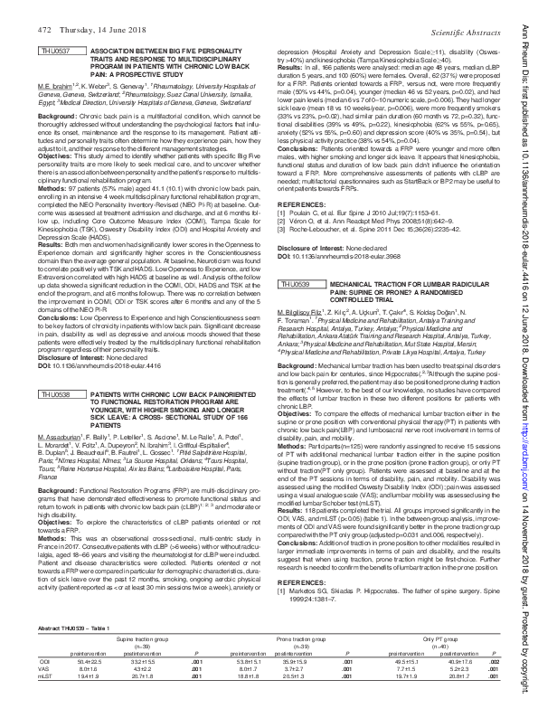 (PDF) Association between big five personality traits and response to ...