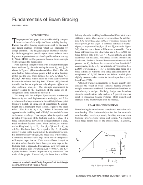 (PDF) Fundamentals of Beam Bracing