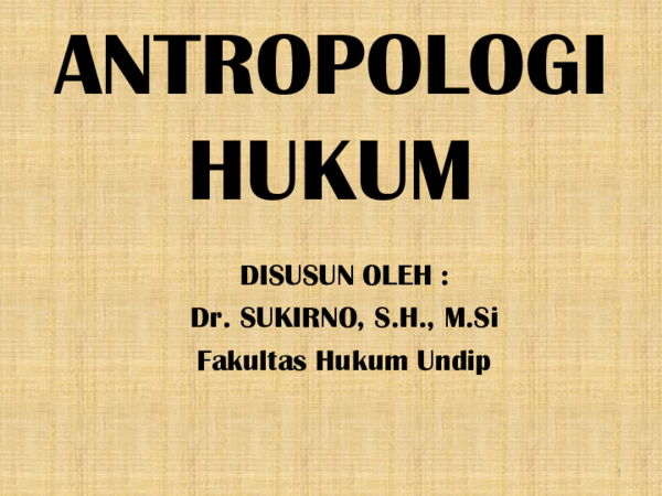 ANTROPOLOGI HUKUM NEW