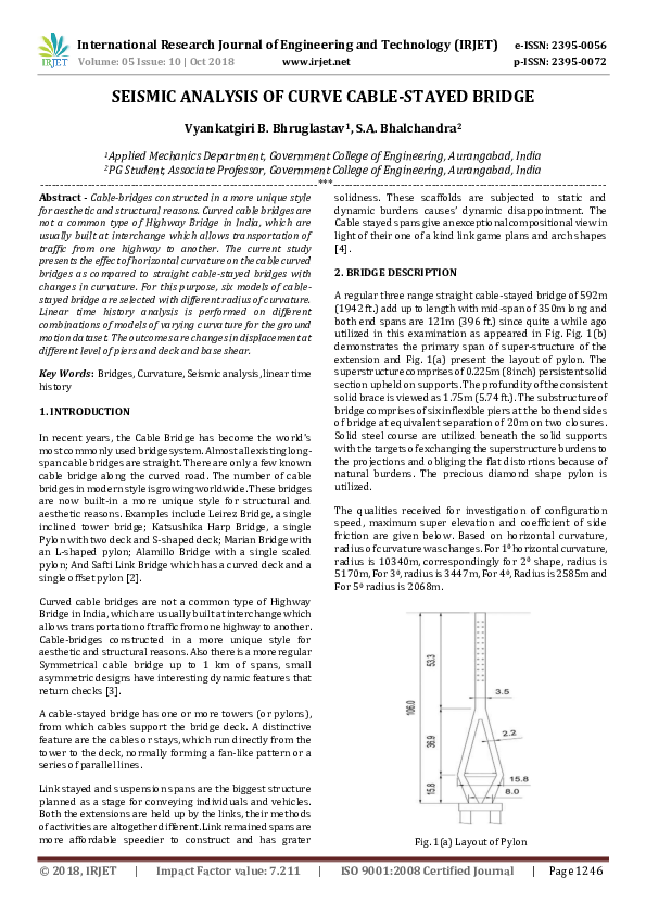 (PDF) IRJET- SEISMIC ANALYSIS OF CURVE CABLE-STAYED BRIDGE