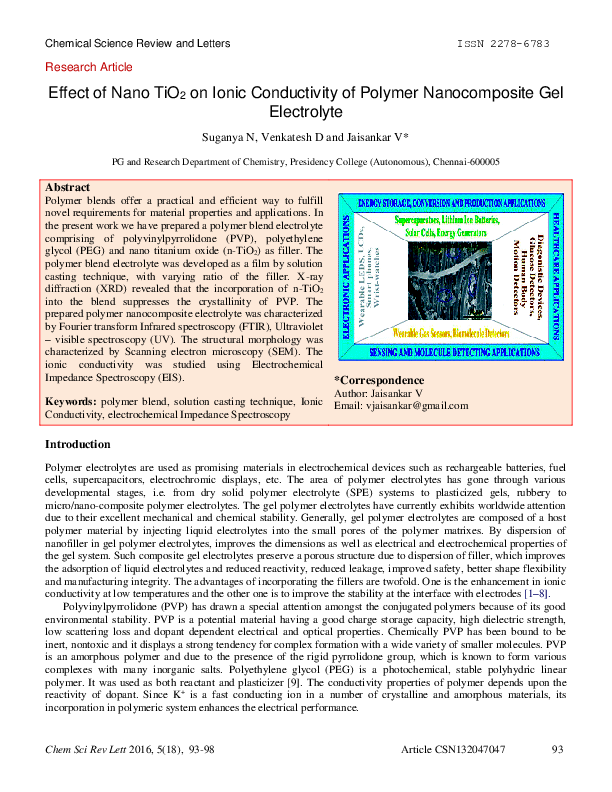 (PDF) Effect of Nano TiO2 on Ionic Conductivity of Polymer ...