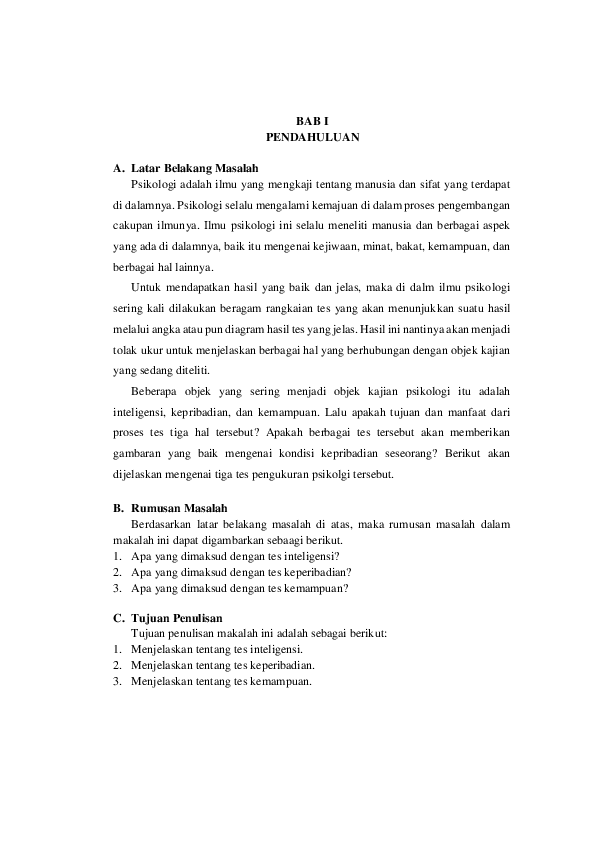 Makalah Psikologi Research Papers Academia Edu