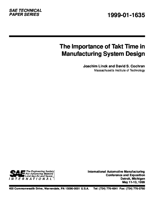 Takt Time In Manufacturing