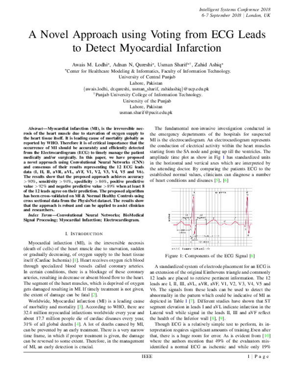 (PDF) A Novel Approach using Voting from ECG Leads to Detect Myocardial ...