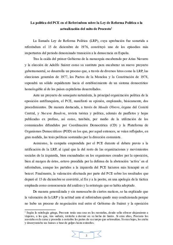 (DOC) La política del PCE en el Referéndum sobre la Ley de Reforma