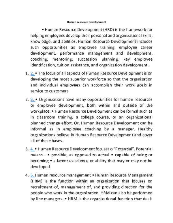 (DOC) Human resource development