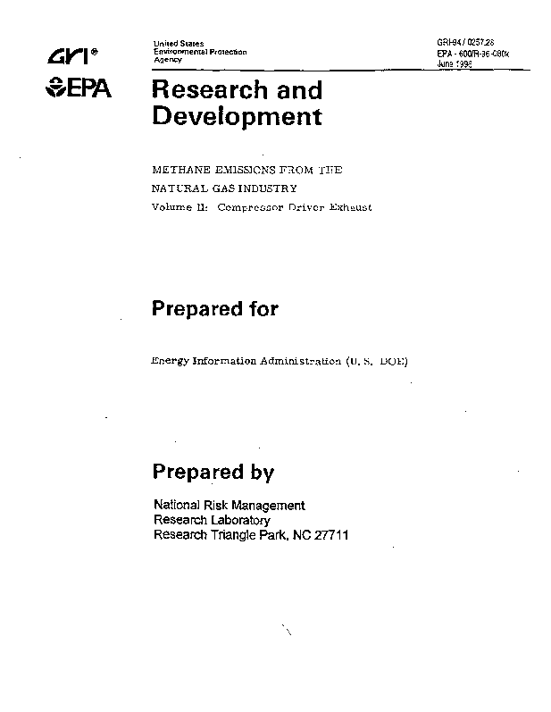 (PDF) GRI 1996 Methane Emissions from the Natural Gas Industry