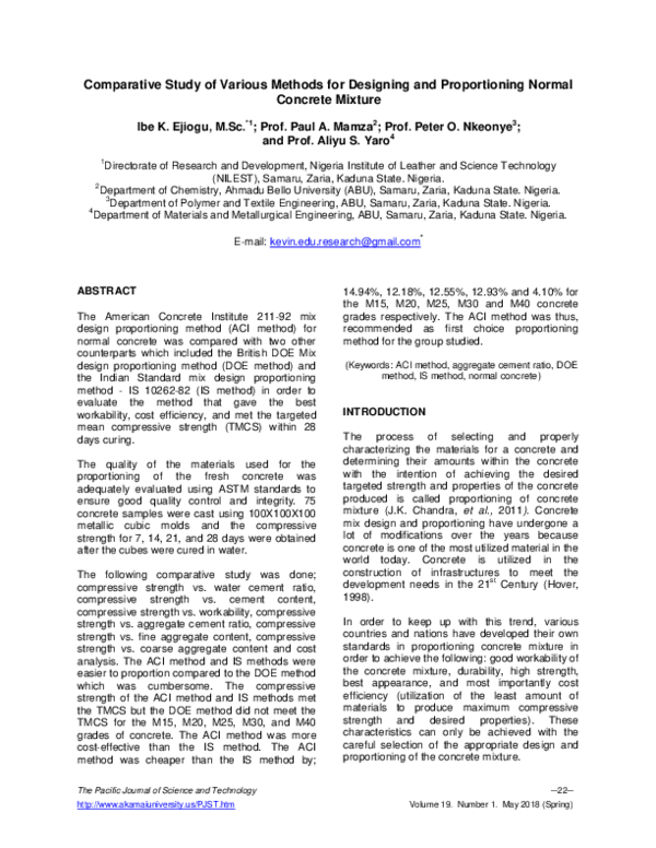  PDF Comparative Study Of Various Methods For Designing And 