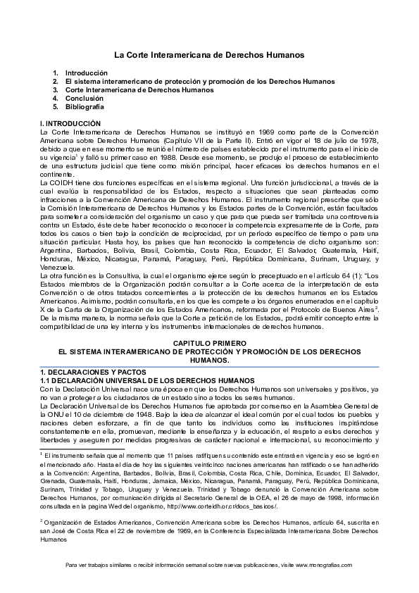 (DOC) La Corte Interamericana de Derechos Humanos