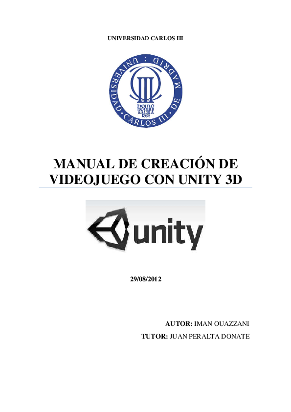 (PDF) MANUAL DE CREACIÓN D VIDEOJUEGO CON UNITY MANUAL DE CREACIÓN DE