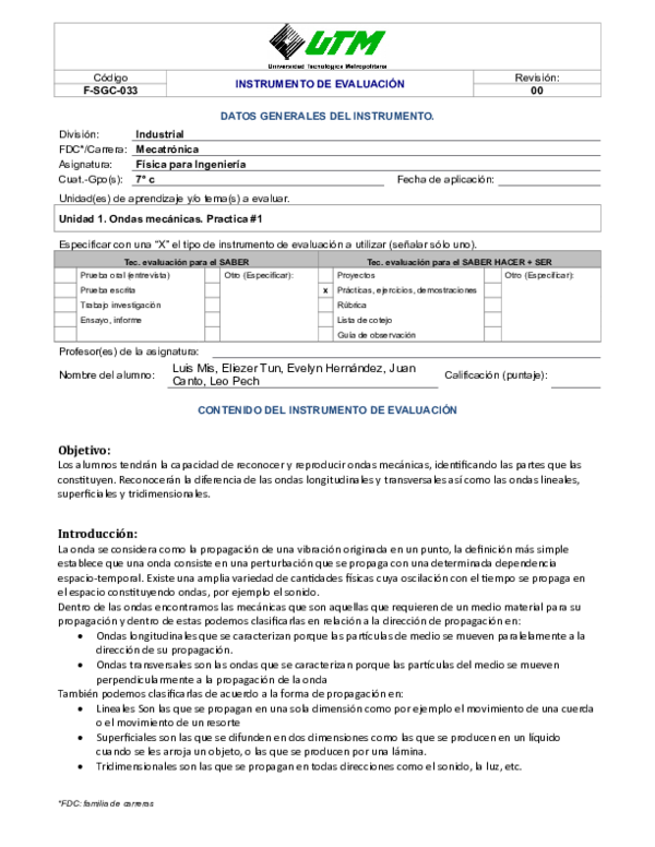 cuales son los dos tipos de ondas mecanicas que existen